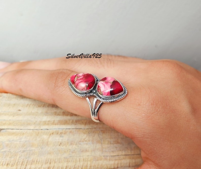 Rose Dahlia Turquoise Solid 925 Sterling Silver Statement Ring, All Size M1786