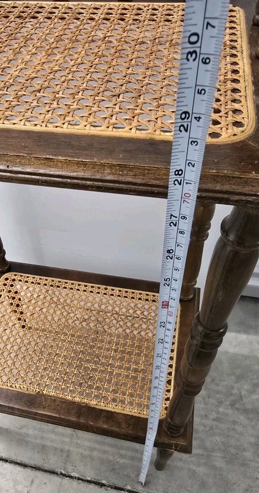 Vintage Cane Telephone Table