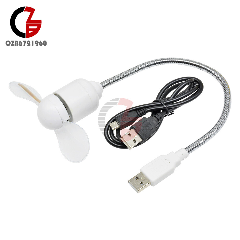 Mini USB LED Fan Powered Cooling Flashing Real Time Display Function