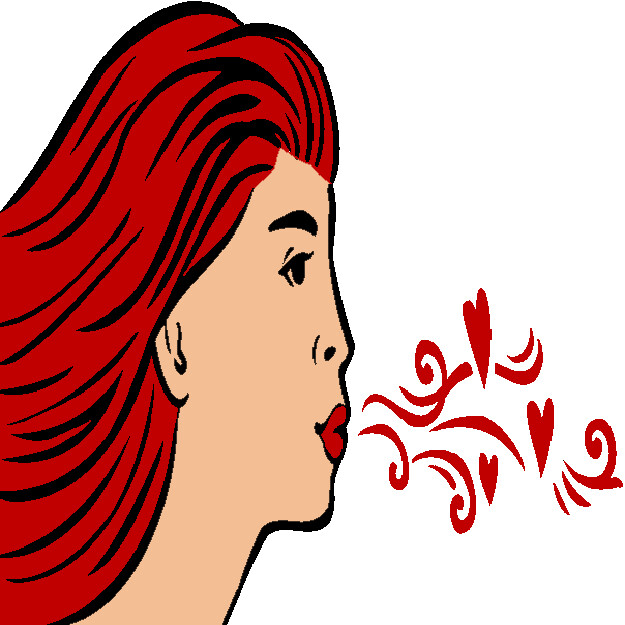 30 Custom Red Blowing Kisses Personalized Address Labels