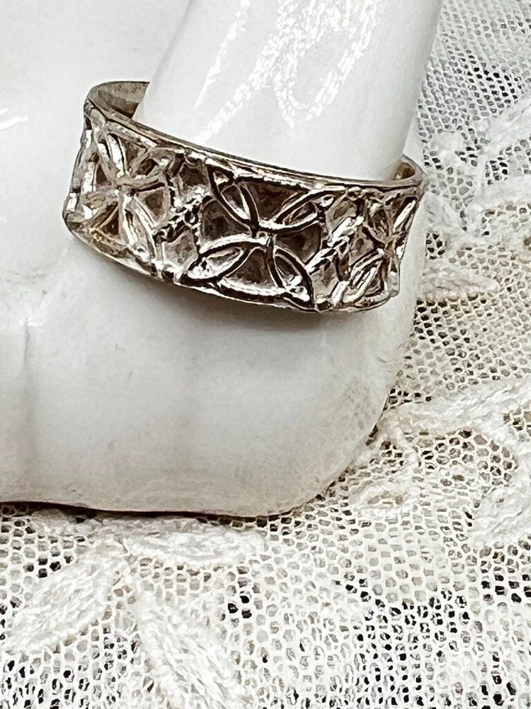 Sterling Silver Handcrafted Artisan Ring Size 8.5"