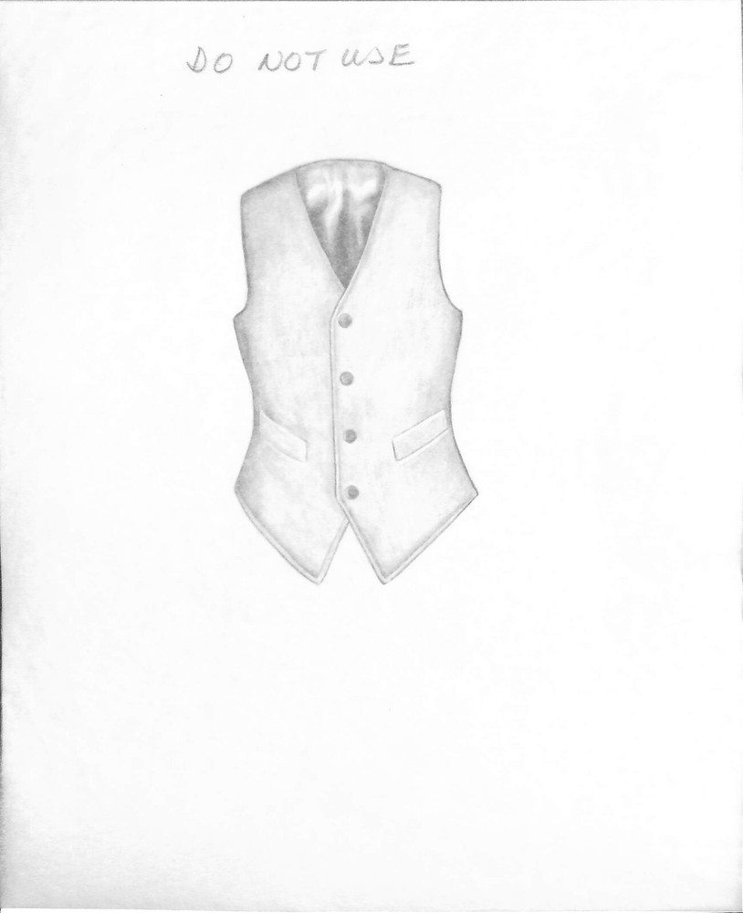 DNU Waistcoat Graphite Drawing
