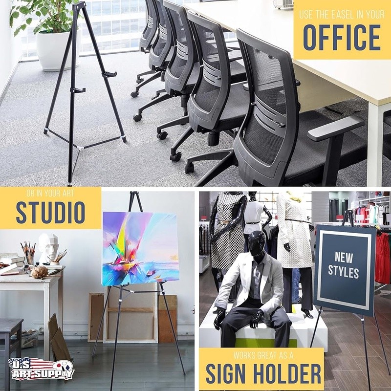 Adjustable Telescoping Aluminum Display Easel Stand Art Posters Events Signage
