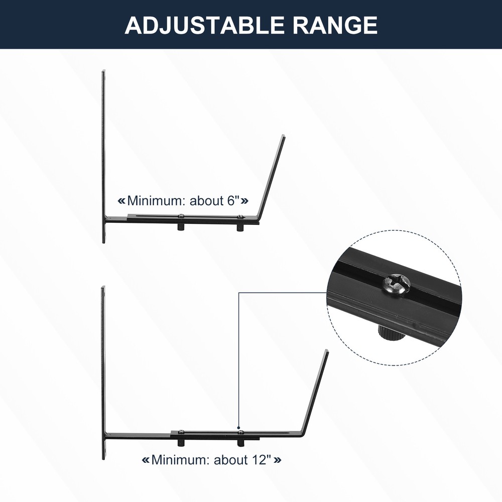 Adjustable Window Planter Box Brackets Universal Window Box Holder (8 PCS)