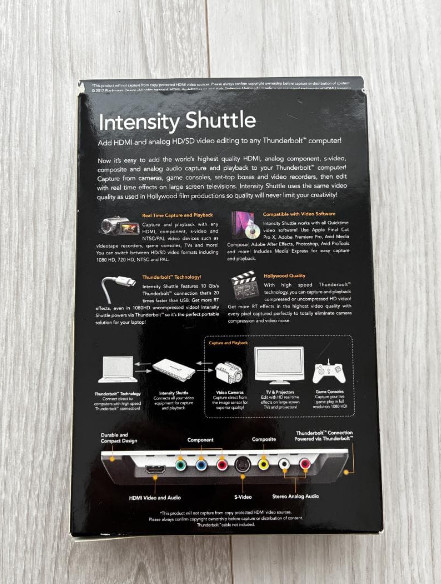 Intensity Shuttle Blackmagic Design Capture Card for USB 3.0 Operation confirmed