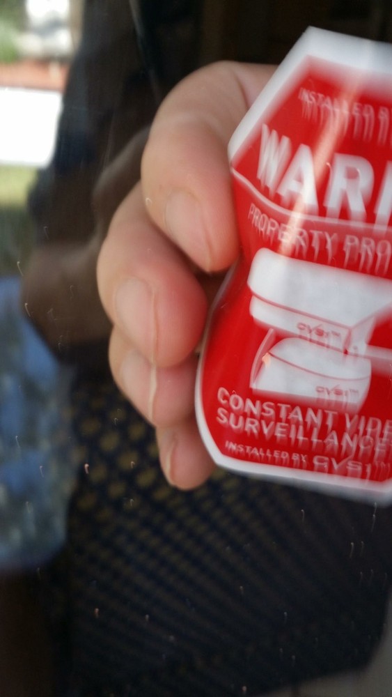 6 Security Camera CCTV Surveillance Warning Home Security Decals STATIC CLING