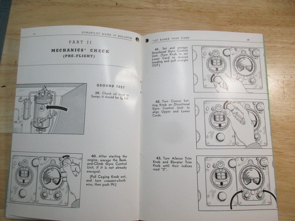 Sperry Model MR IV Gyropilot Flight Control Operating Bulletin