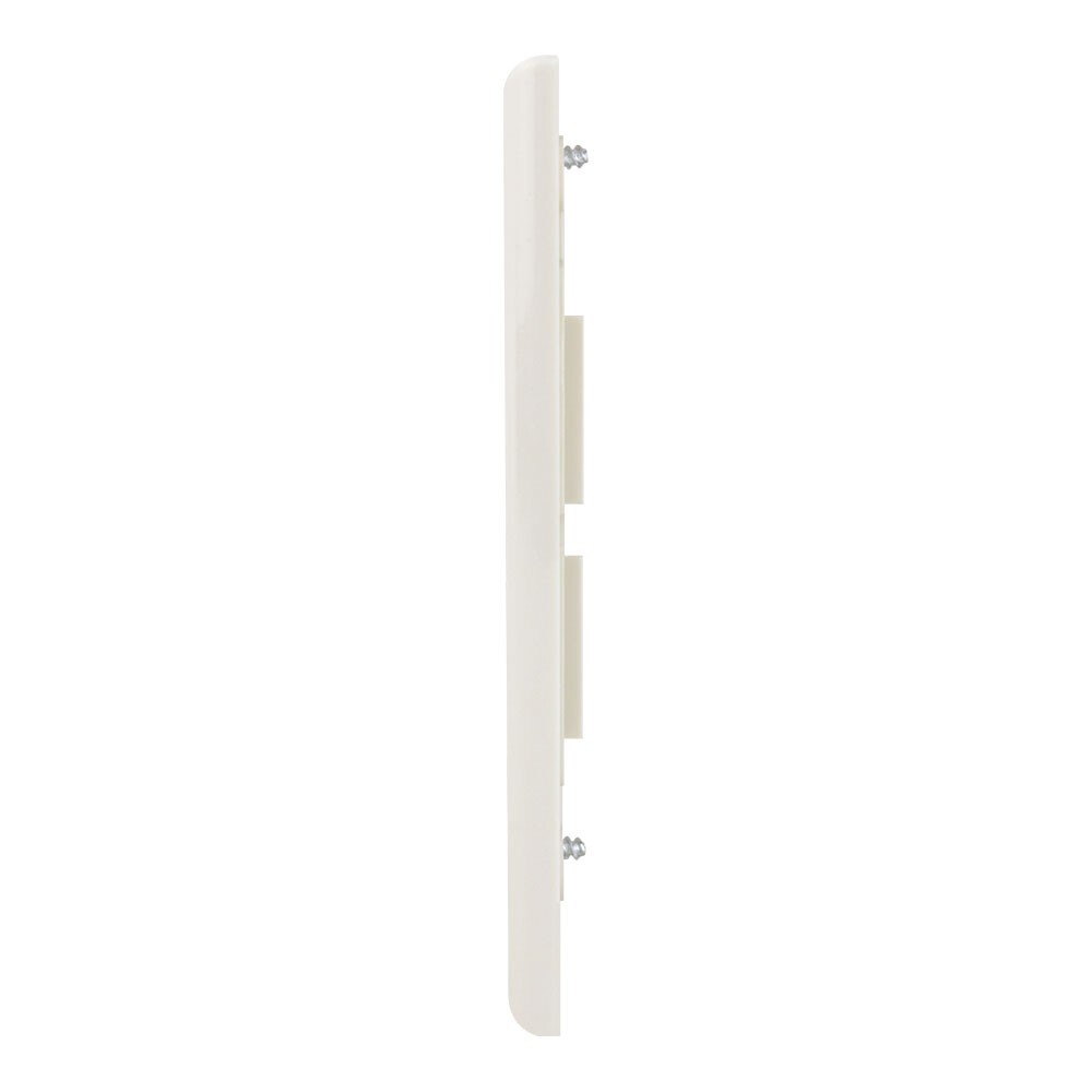 Construct Pro 2-Port Keystone Wall Plate with Screwless Face (Light Almond)