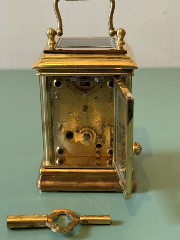 Bronze multi dial miniature carriage clock