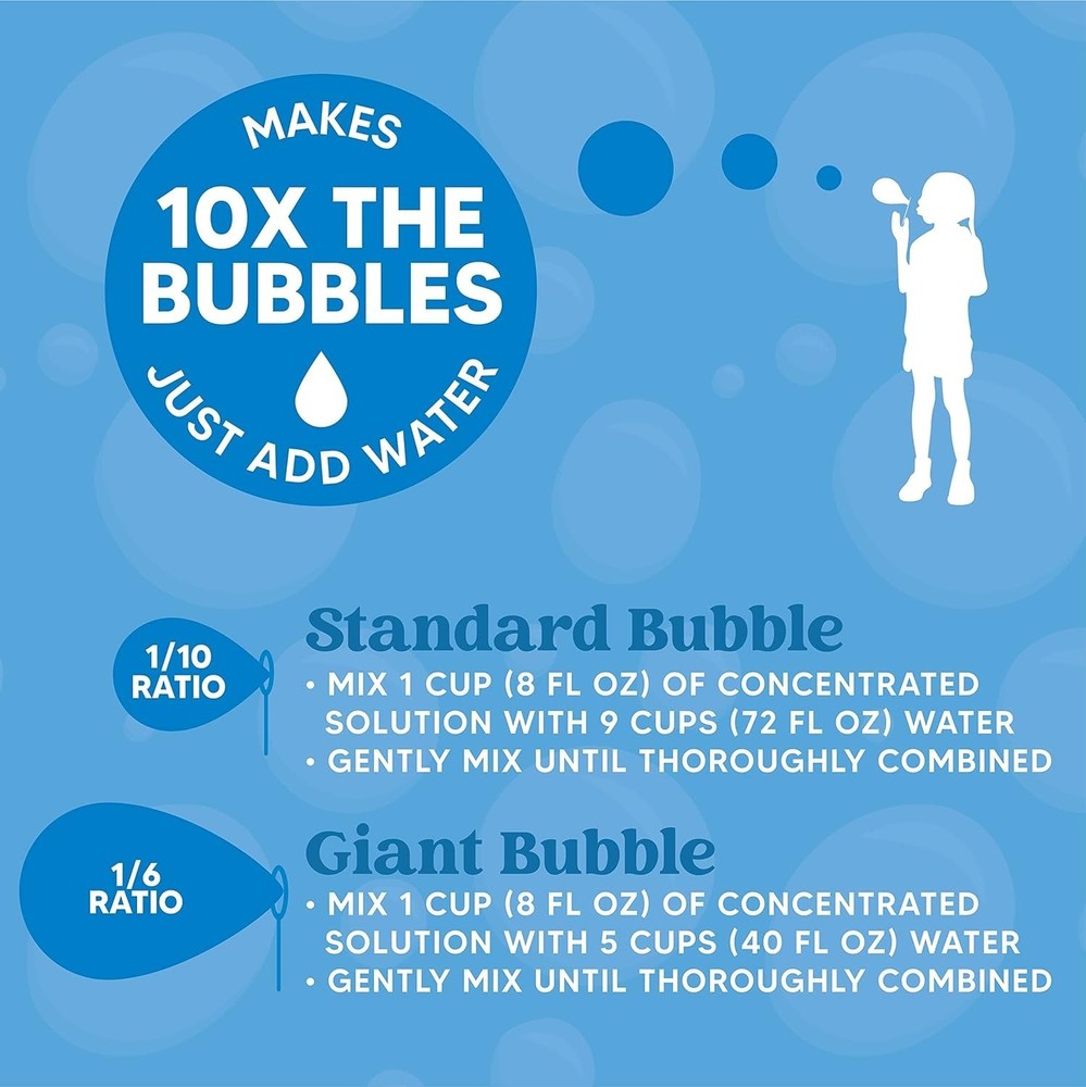 Large 32 OZ Bubble Solution for Wands & Machines - Creates Oversized Bubbles