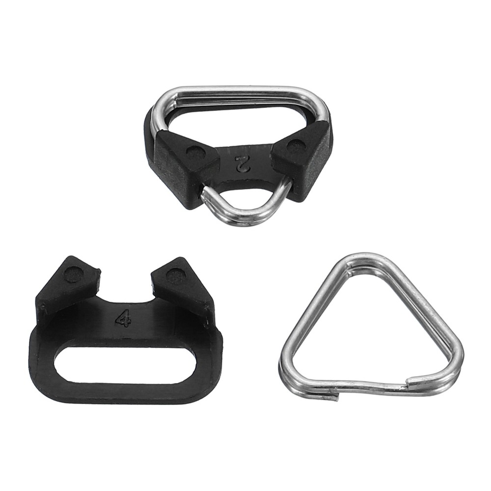 Camera Strap Lug Ring, 16 Pack Metal Triangle Split Hook Adapter with Cap