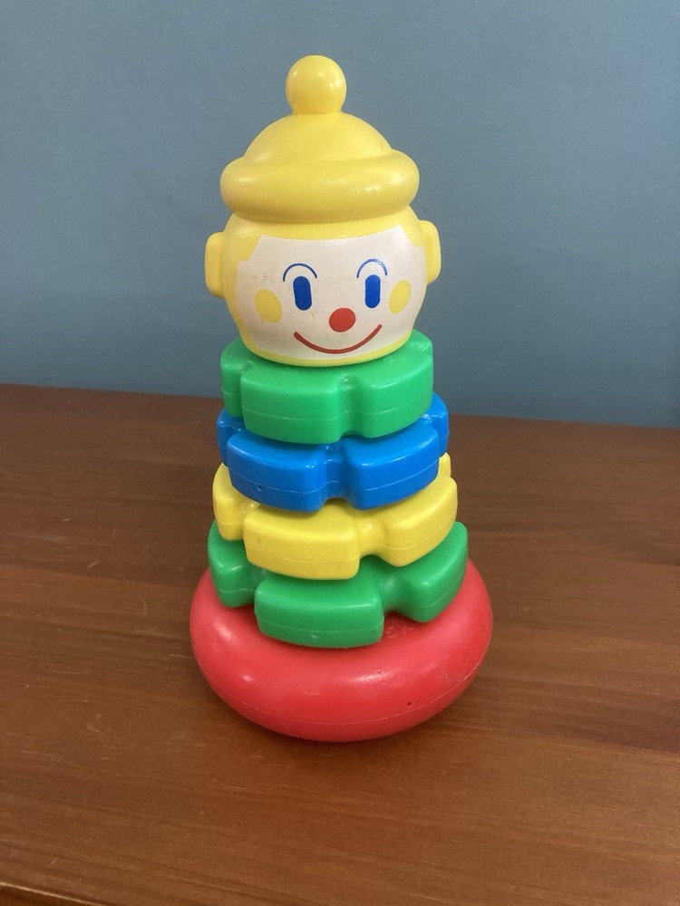 VINTAGE Playskool Clown Stack Baby Toy