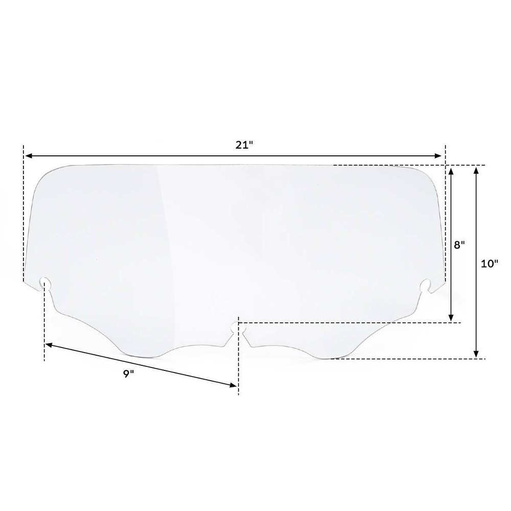 8" Windshield Clear Windscreen Fit For Harley Touring Electra Glide 1996-2013