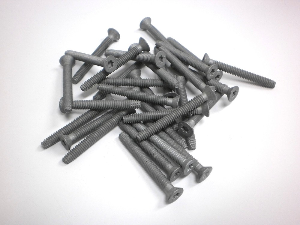 20- 1/4" x 2.5" PLATED Torx Self Tapping Trailer Deck Screws ACQ Treated Wood