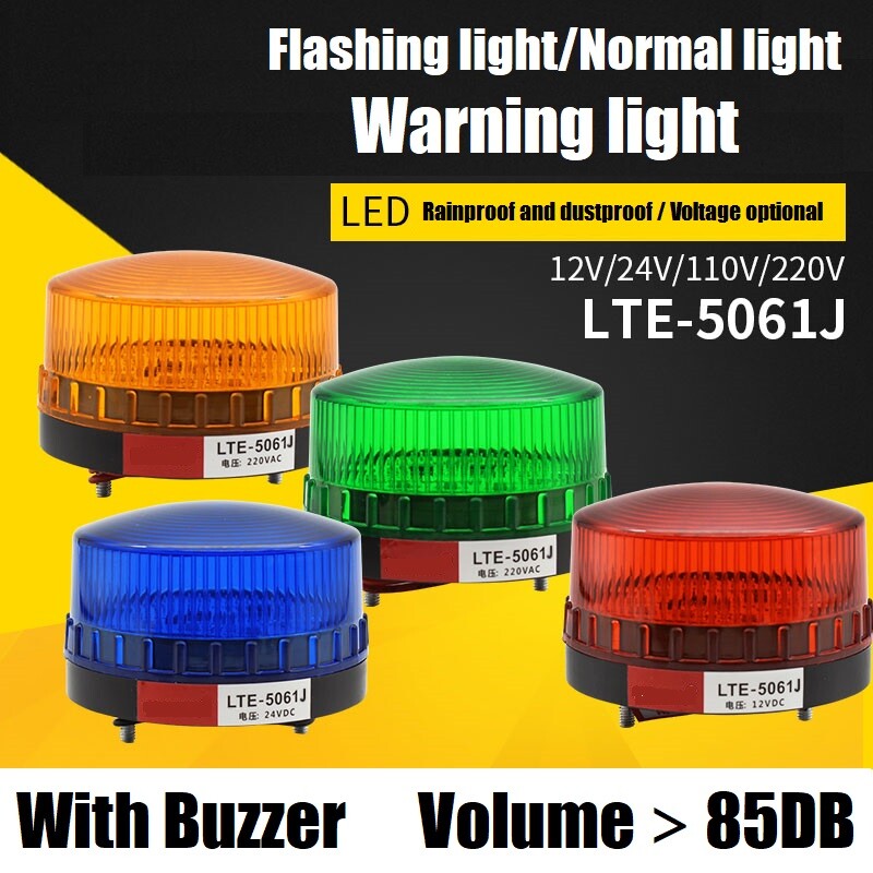LTE-5061 Mini LED Strobe Warning Light Equipment Indicator Screw Base Four Color