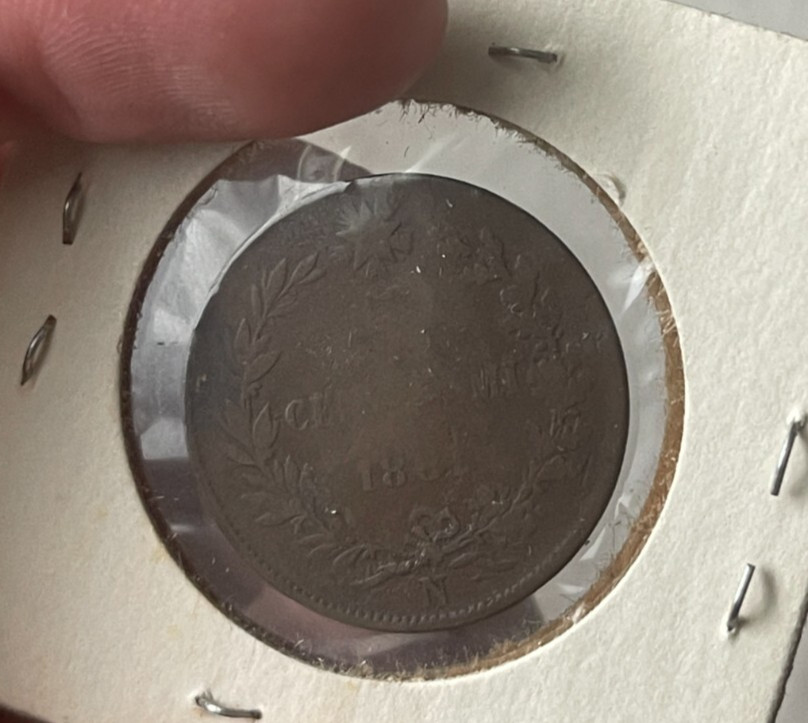 1861 N Italy 5 Centesimi L2