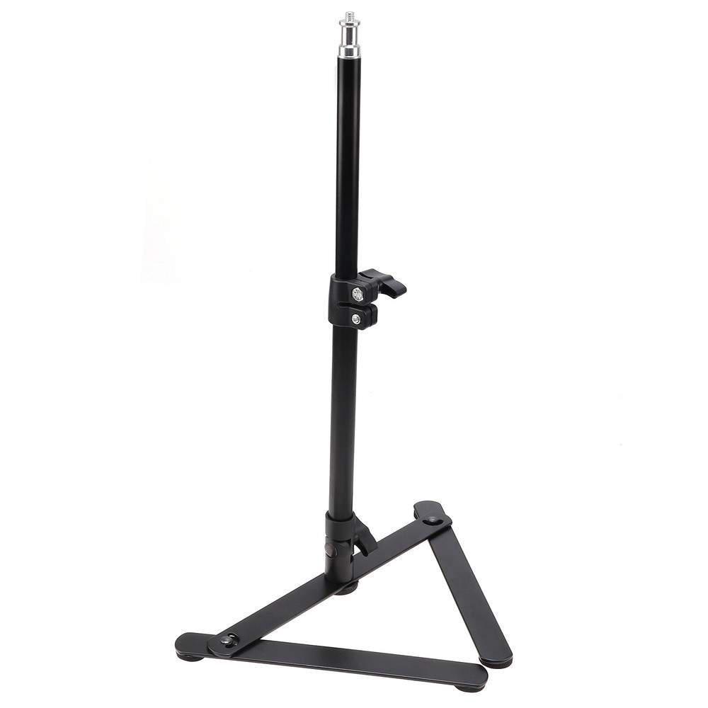 Adjustable Desktop Macro LED Ring Light Stand Base Support Bracket w/1/4" Thread