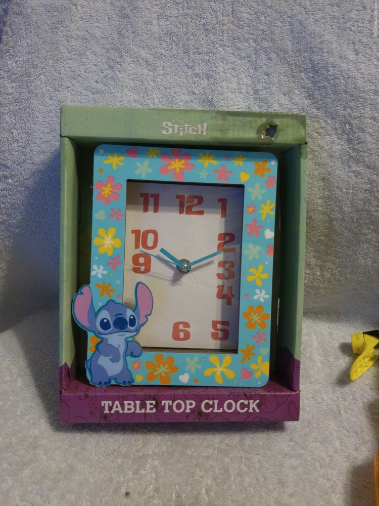 Disney Stitch Table Top Clock New