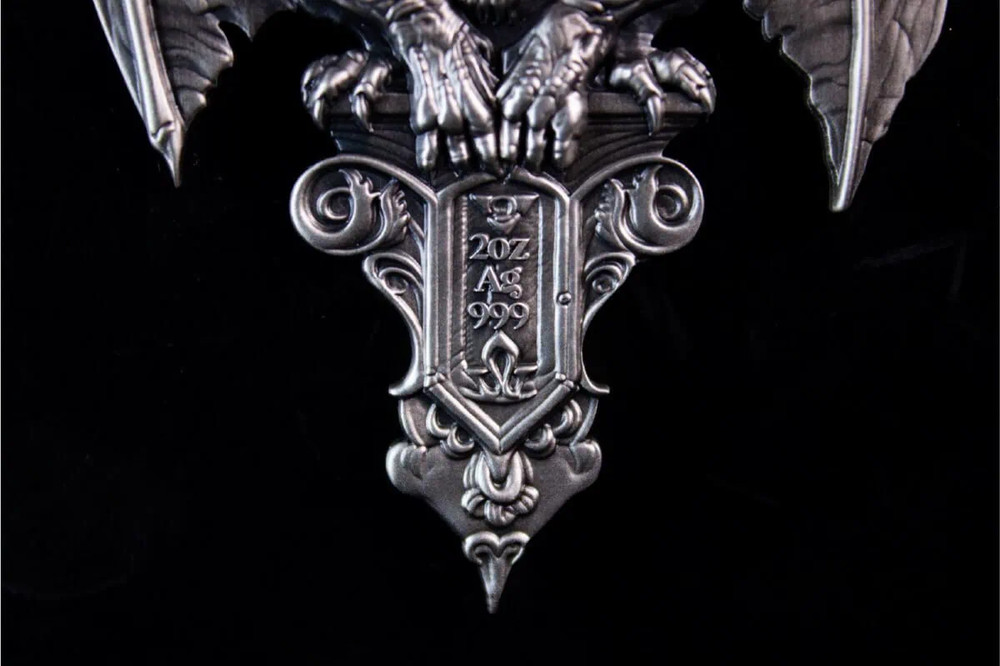 2025 South Korea Gargoyle 2 oz Silver High Relief Antiqued Stackable