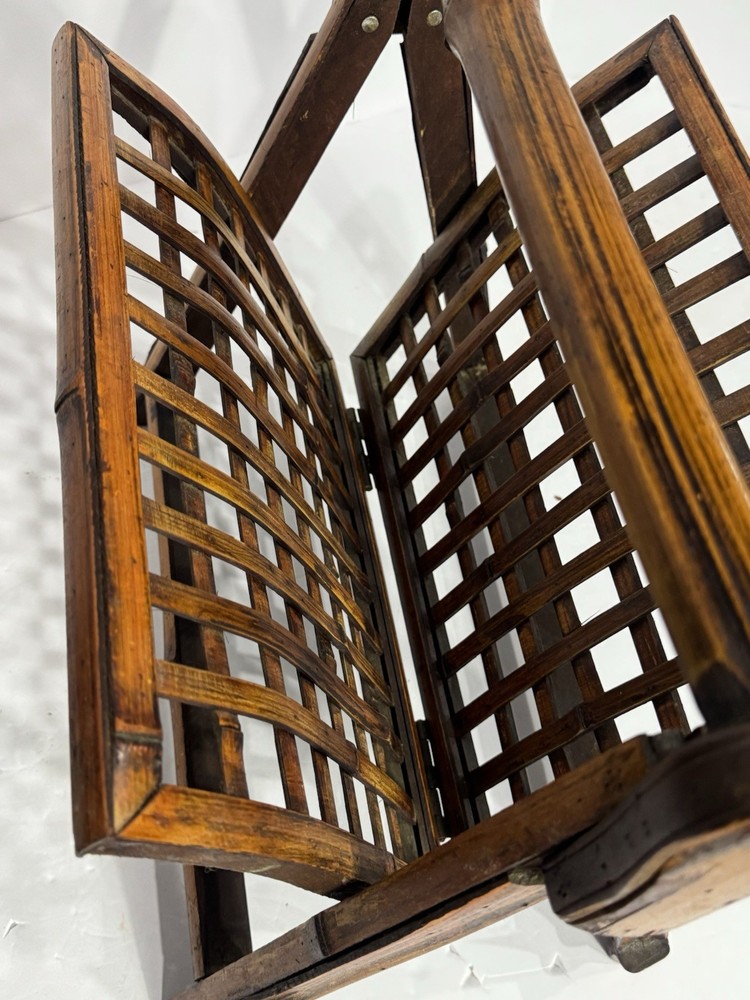 Bamboo Wood Folding Magazine Holder Rack