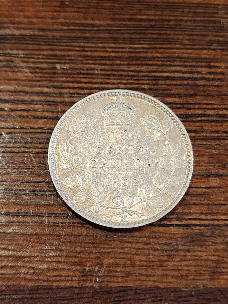 1902H Canada 10 Cents Silver Coin
