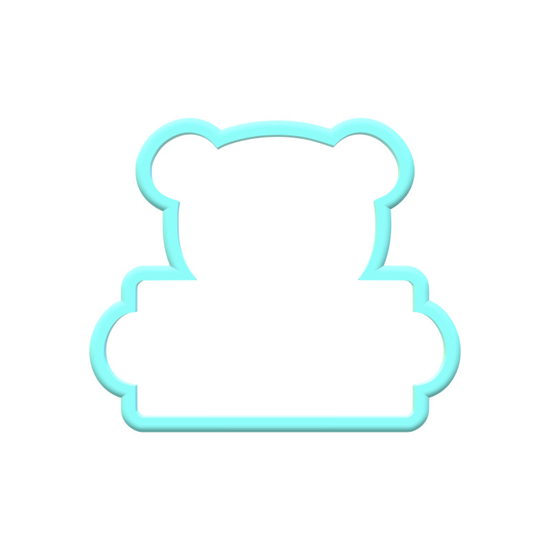 Teddy Bear Cookie Cutters with Name Placard option