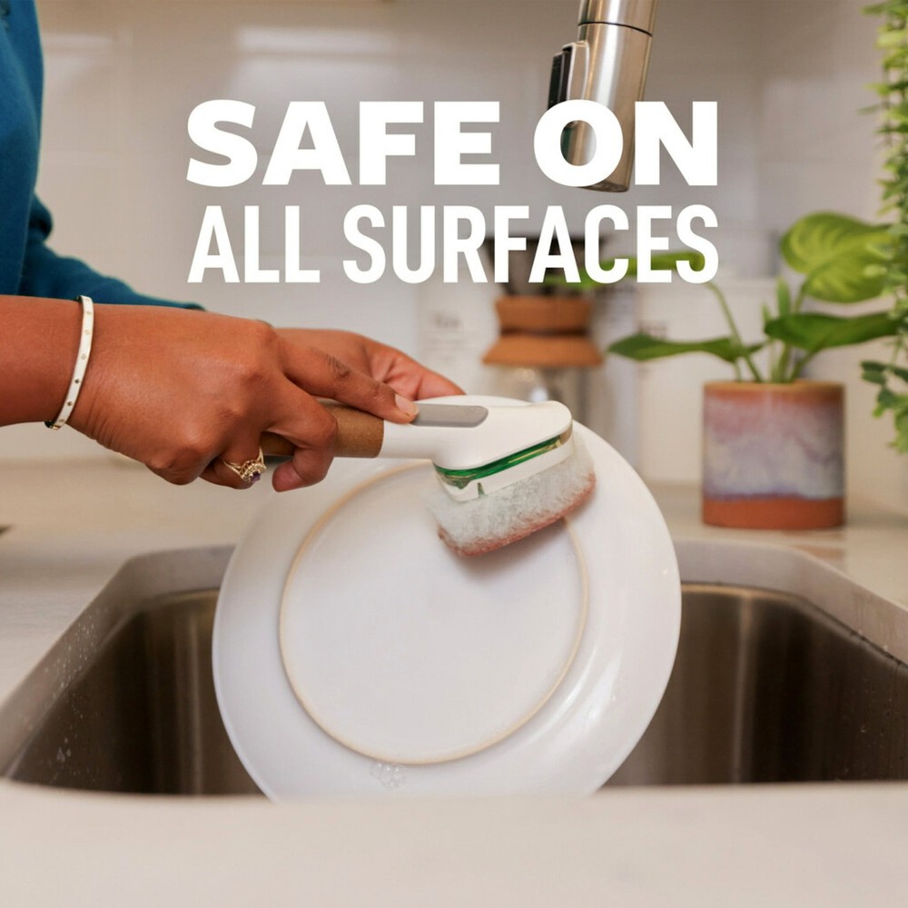 Greener Clean Non-Scratch Soap Control Dishwand with 3 Refills