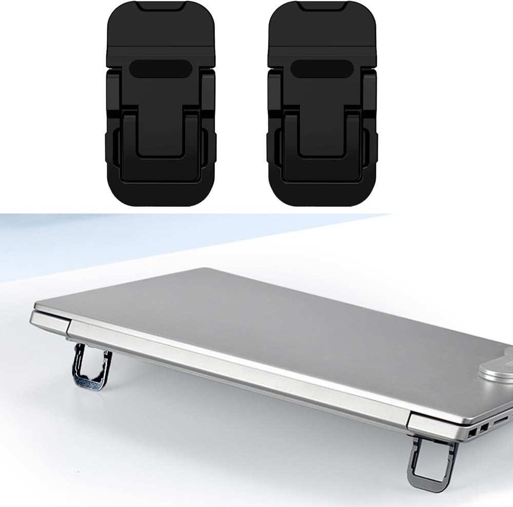 2pcs Keyboard Stands with 2 Adjustable Angles, Mini Laptop Stand for Black