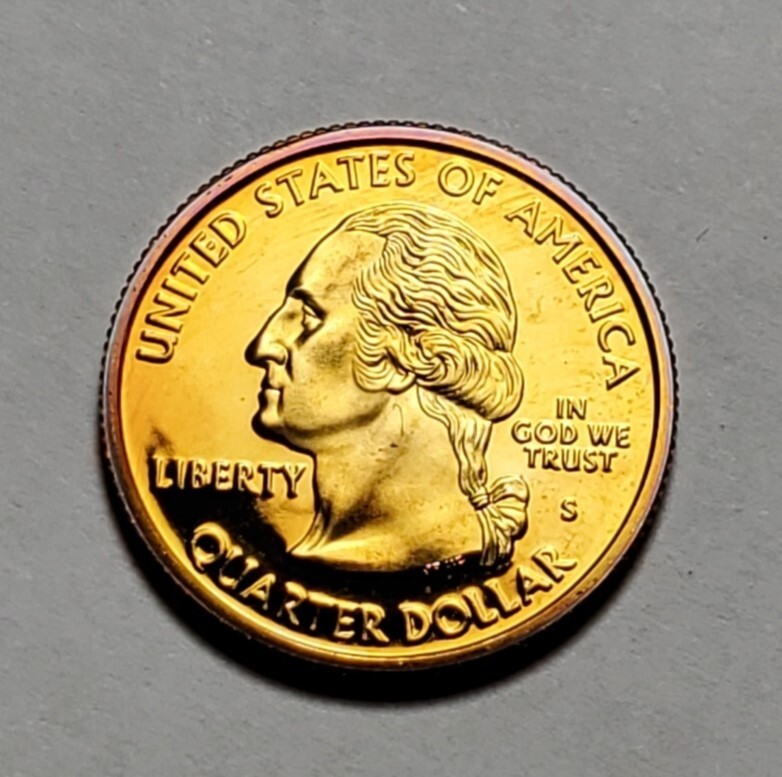 TONED 2000 S VIRGINIA STATE QUARTER CLAD PROOF UNC #C1893