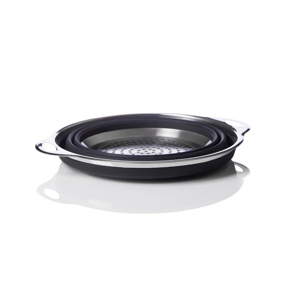 BETTER HOUSEWARE Silicone Collapsible Colander, Black