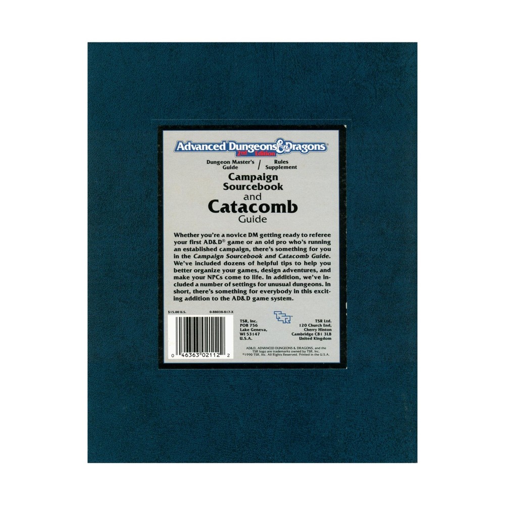 AD&D 2nd Ed Campaign Sourcebook and Catacomb Guide Fair+