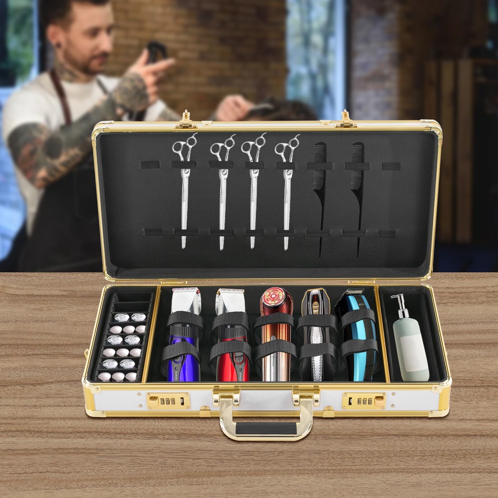 Portable Barber Carrying Case Styling Tools Storage Case Box With Shoulder Strap