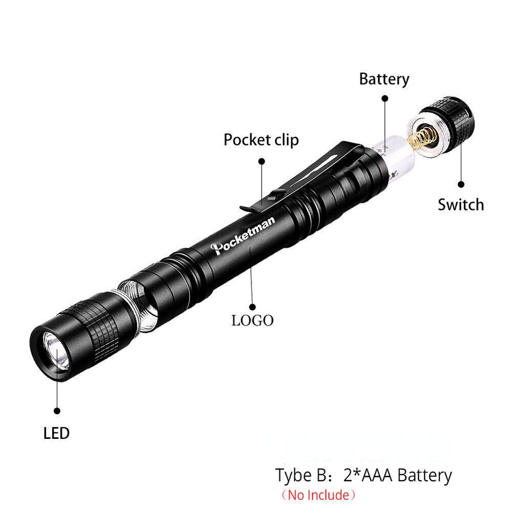 Mini LED Flashlight 50000LM Bright Lamp Handy Penlight Torch Pocket Light
