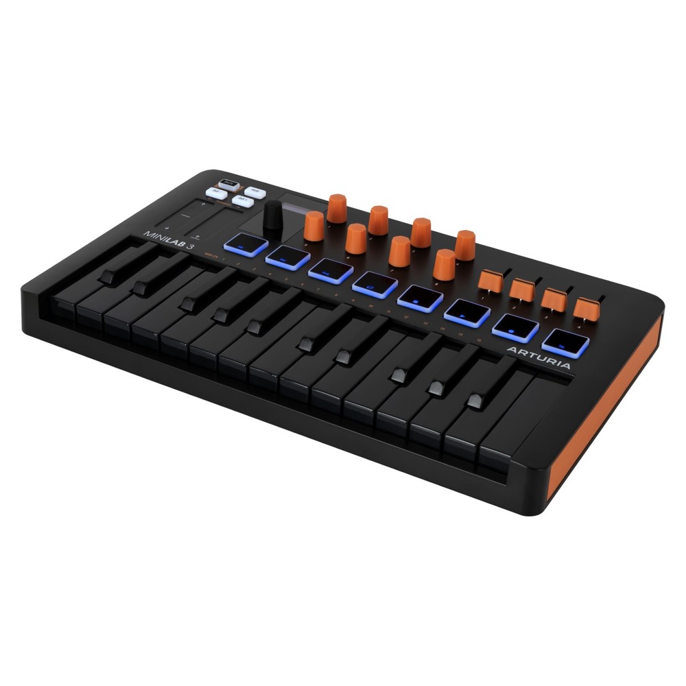 Arturia MiniLab 3 - Universal MIDI Controller, Orange Edition
