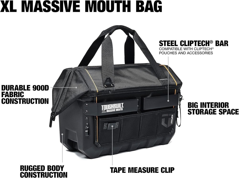 ToughBuilt® 20" Massive Mouth Tool Bag - TB-CT-62-20