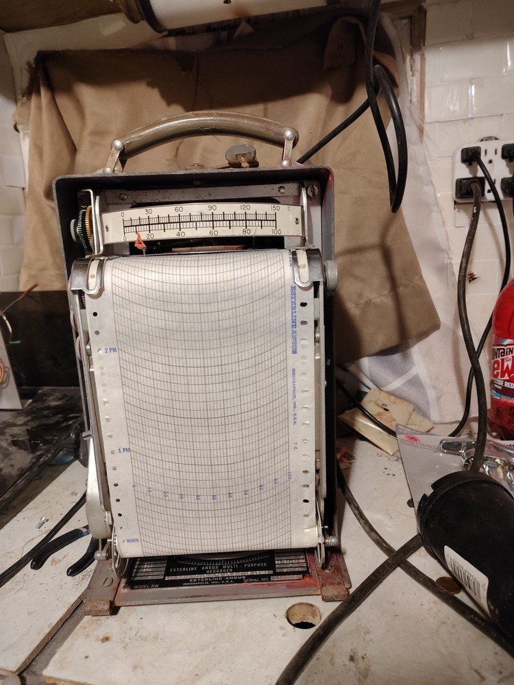 Vintage Working ESTERLINE ANGUS Chart RECORDER Model AW