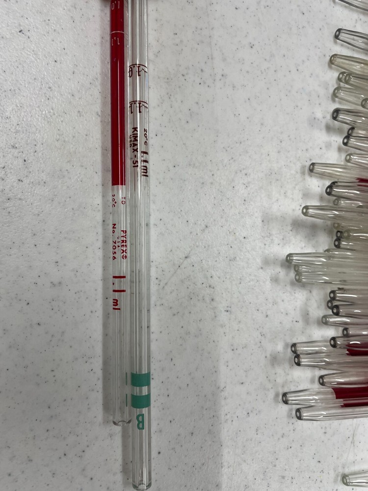 Assorted glass laboratory pipets