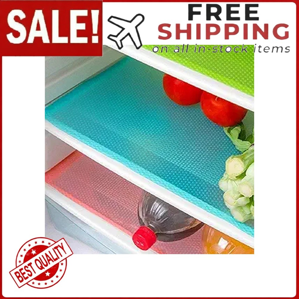 7 PCS Shelf Mats Refrigerator Liners