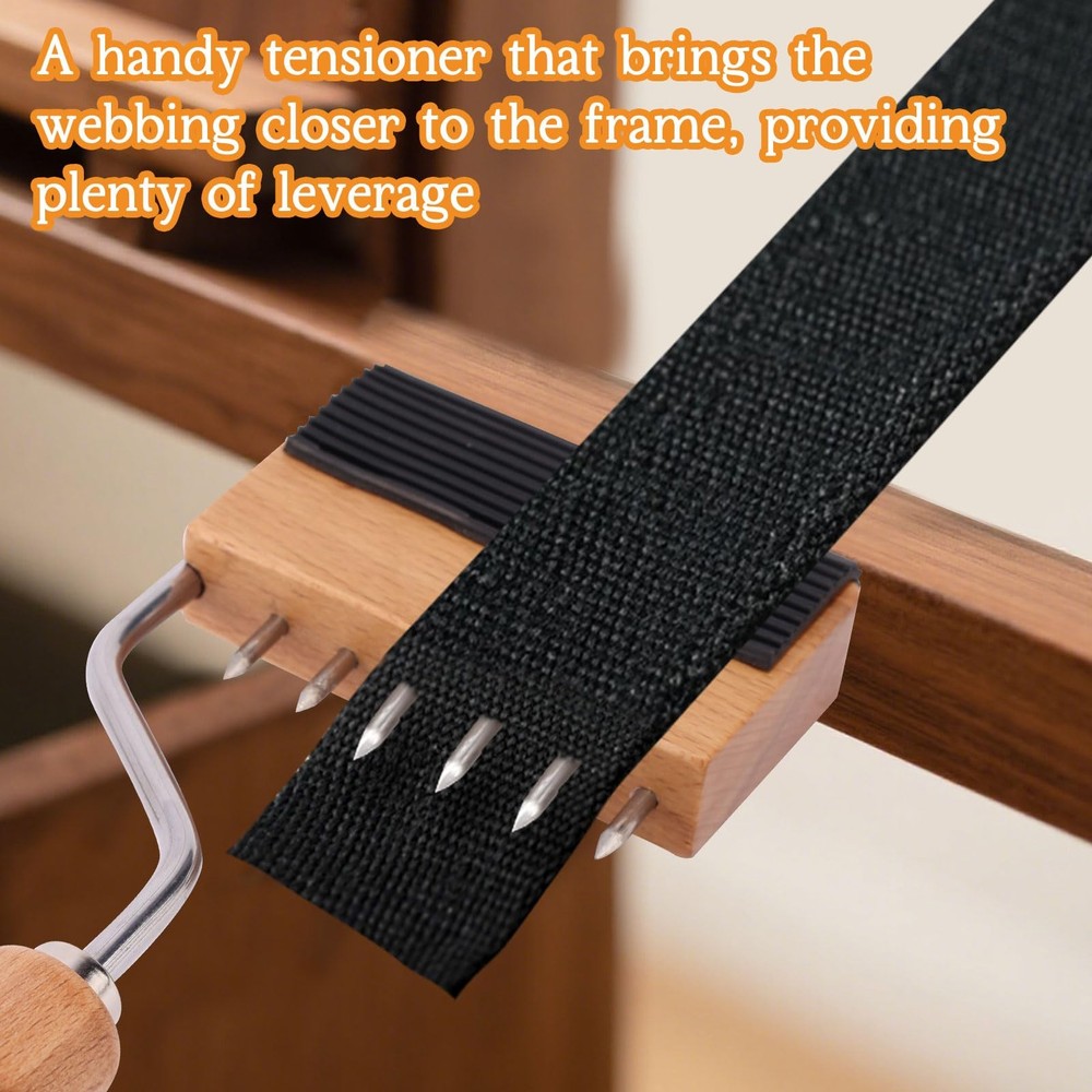 Webbing Stretcher Tool, Wood Handle Webbing Gooseneck Puller Stretcher Practi...