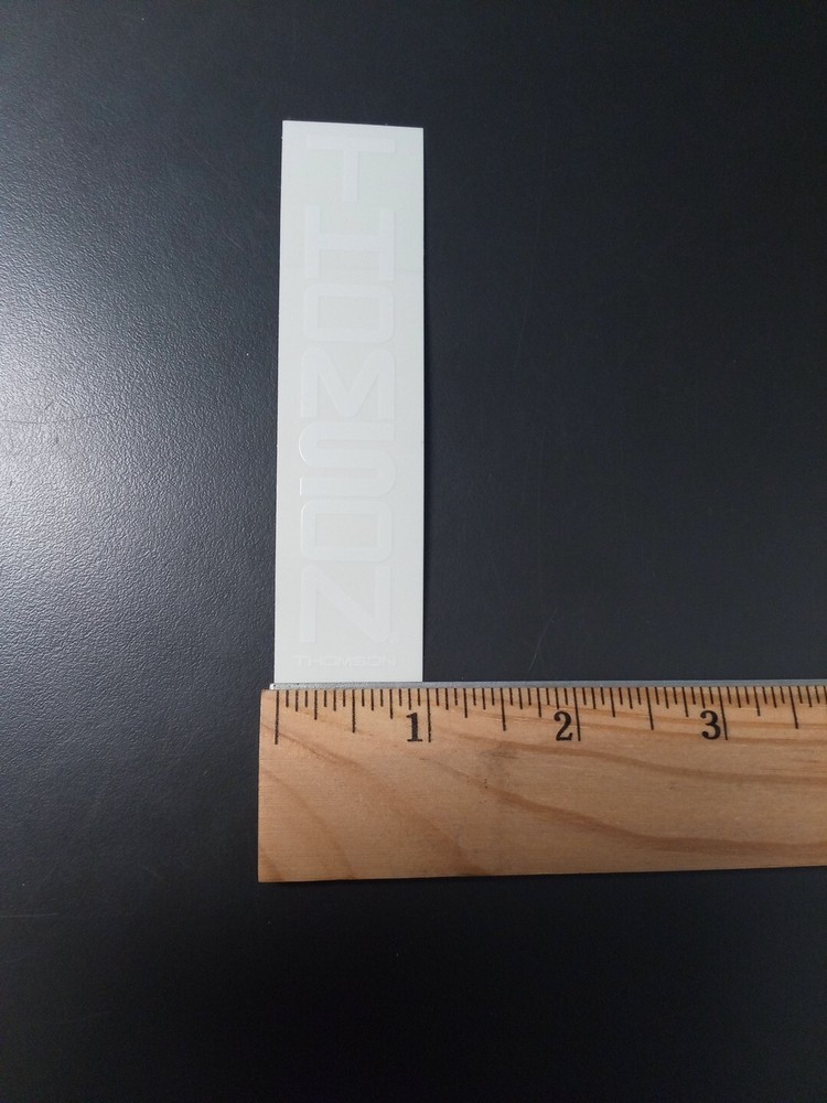 4" Thomson Decal/Sticker White On Clear