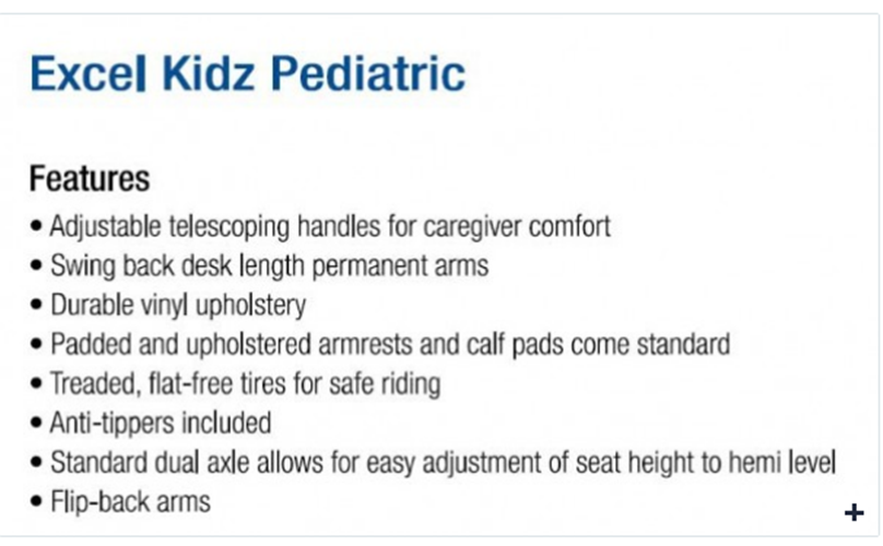 MedLine Kidz Pediatric Wheelchair