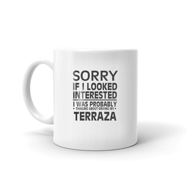 Thinking About Driving My Terraza Tea Coffee Ceramic Mug Office Work Cup