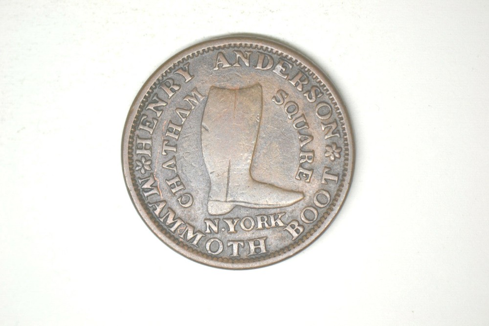1837 Hard Times Token- Mammoth Boot- Nice EF.