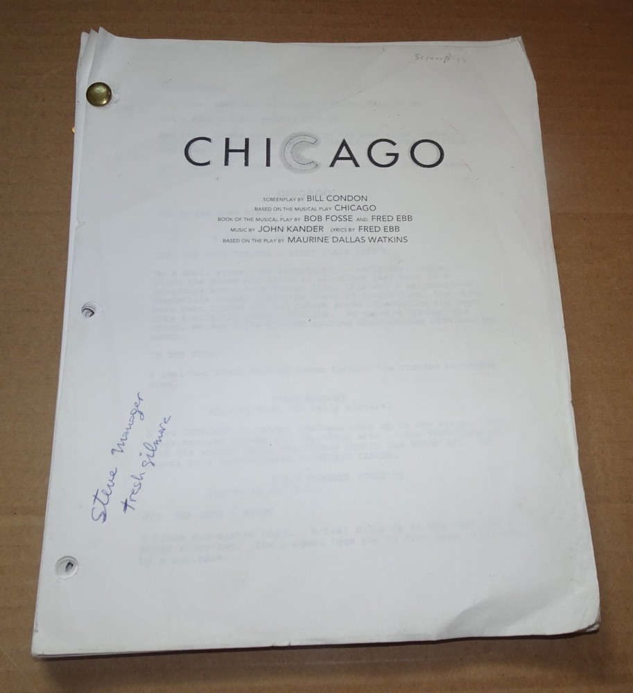 Chicago 2002 Musical Screenplay Full Script by Bill Condon