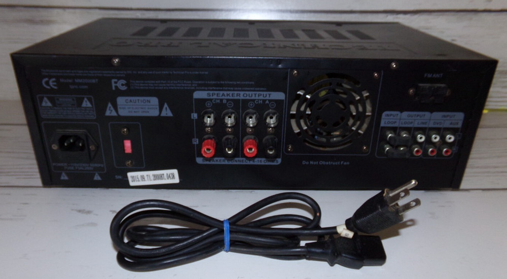 Technical Pro MM2000BT Bluetooth Mixer Amplifier 2000W USB