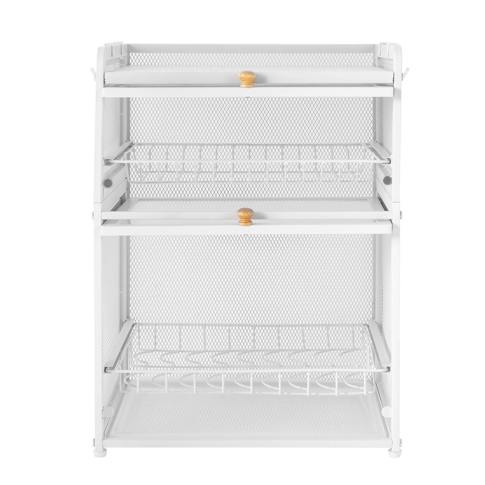 Detachable Drip Tray Storage Box Basket Dish Drying Rack Organized Kitchen