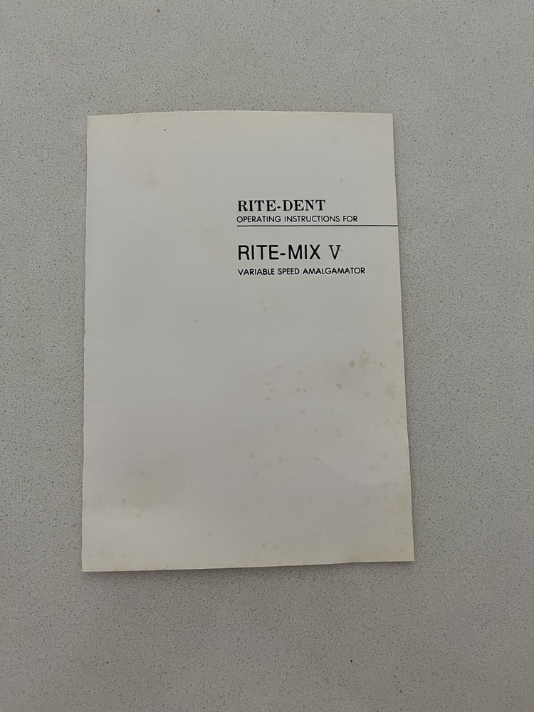 Rite Dent Rite-Mix V Variable Speed Amalgamator