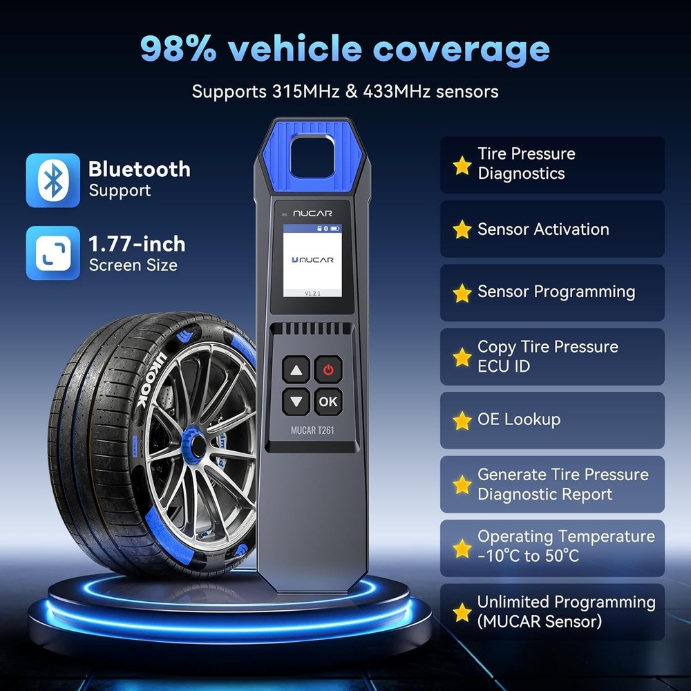 MUCAR T261 TPMS Relearn Sensor Activate Programming Tool For 892BT 689BT Scanner