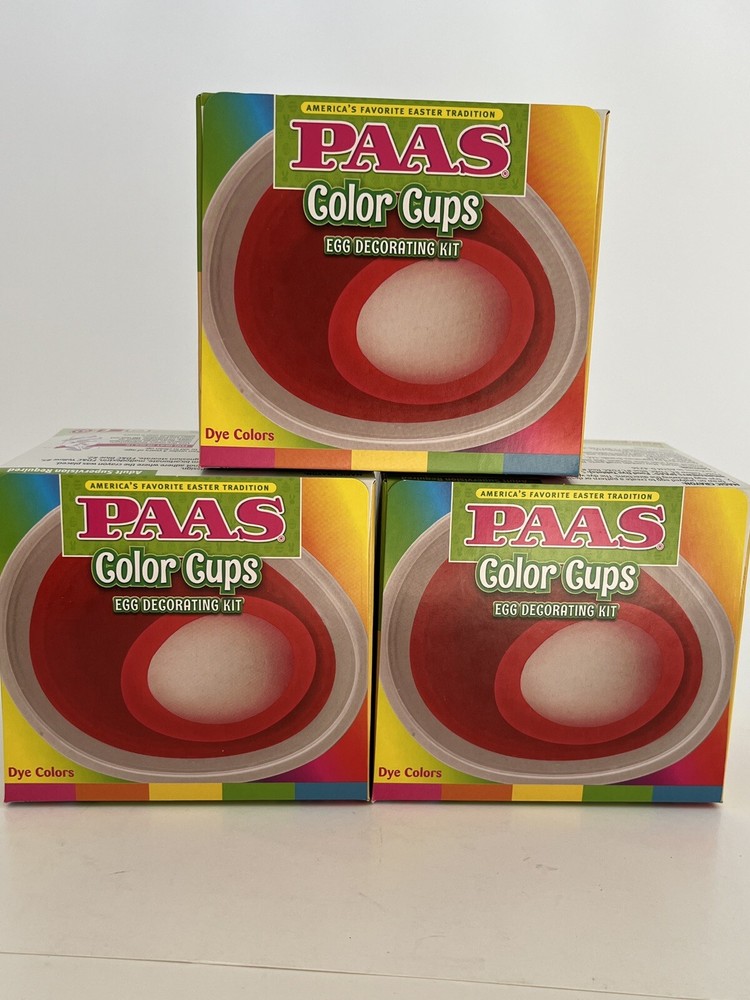 Paas Easter Color Cups Egg Decorating Cup Kits - 3 Pack