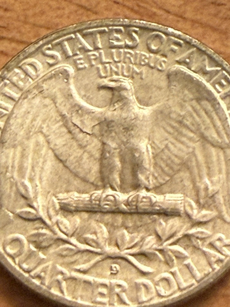 1955-D Silver Washington Quarter Error D Reverse 90% Silver